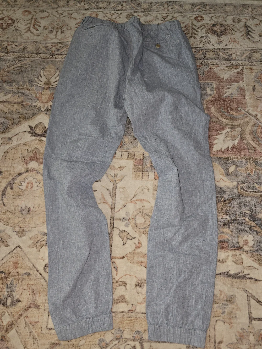 Brooks Brothers Blue Drawstring Lined Jogger Pants